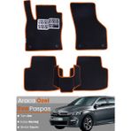Guerrino Citroen C-Elysee (2008-2024) Uyumlu Eva Paspas Tam Set–araca Özel,su Geçirmez,kolay Montaj - Siyah - Turuncu