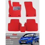 Guerrino Ford Focus 3.5 Hatchback (2015-2018) Uyumlu Eva Paspas Tam Set–araca Özel,su Geçirmez - Kırmızı