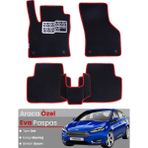 Guerrino Ford Focus 3.5 Hatchback (2015-2018) Uyumlu Eva Paspas Tam Set–araca Özel,su Geçirmez - Siyah - Kırmızı