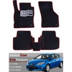 Guerrino Ford-Focus 3 Hatchback (2011-2014) Uyumlu Eva Paspas Tam Set–araca Özel,su Geçirmez - Siyah - Bordo