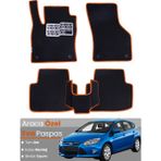 Guerrino Ford-Focus 3 Hatchback (2011-2014) Uyumlu Eva Paspas Tam Set–araca Özel,su Geçirmez - Siyah - Turuncu