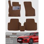 Guerrino Ford Focus 4 HATCHBACK-(2019-2023) Uyumlu Eva Paspas Tam Set–araca Özel,su Geçirmez - Koyu Kahverengi