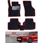 Guerrino Ford Focus 4 HATCHBACK-(2019-2023) Uyumlu Eva Paspas Tam Set–araca Özel,su Geçirmez - Siyah - Kırmızı