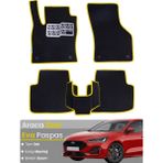 Guerrino Ford Focus 4 HATCHBACK-(2019-2023) Uyumlu Eva Paspas Tam Set–araca Özel,su Geçirmez - Siyah - Sarı