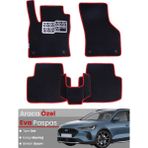 Guerrino Ford Focus 5 Hatchback (2024-2025) Uyumlu Eva Paspas Tam Set–araca Özel,su Geçirmez - Siyah - Kırmızı