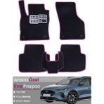 Guerrino Ford Focus 5 Hatchback (2024-2025) Uyumlu Eva Paspas Tam Set–araca Özel,su Geçirmez - Siyah - Pembe