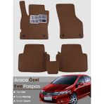 Guerrino Honda City (2008-2013) Uyumlu Eva Paspas Tam Set–araca Özel,su Geçirmez,kolay Montaj - Koyu Kahverengi