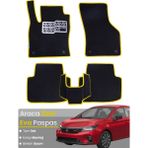 Guerrino Honda City (2019-2024) Uyumlu Eva Paspas Tam Set–araca Özel,su Geçirmez,kolay Montaj - Siyah - Sarı