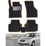 Guerrino Hyundai Accent Era (2005-2011) Uyumlu Eva Paspas Tam Set–araca Özel,kolay Montaj,su Geçirmez - Siyah - Bej