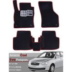 Guerrino Hyundai Accent Era (2005-2011) Uyumlu Eva Paspas Tam Set–araca Özel,kolay Montaj,su Geçirmez - Siyah - Bordo