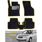 Guerrino Hyundai Accent Era (2005-2011) Uyumlu Eva Paspas Tam Set–araca Özel,kolay Montaj,su Geçirmez - Siyah - Sarı
