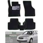 Guerrino Hyundai Accent Era (2005-2011) Uyumlu Eva Paspas Tam Set–araca Özel,kolay Montaj,su Geçirmez - Siyah - Yeşil