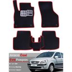 Guerrino Hyundai Getz (2002-2011) Uyumlu Eva Paspas Tam Set–araca Özel,kolay Montaj,su Geçirmez - Siyah - Kırmızı