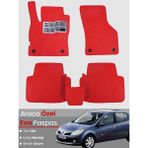 Guerrino Renault Clio 3 (2005-2011) Uyumlu Eva Paspas Tam Set–araca Özel,oto Paspas - Kırmızı