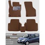 Guerrino Renault Clio 3 (2005-2011) Uyumlu Eva Paspas Tam Set–araca Özel,oto Paspas - Koyu Kahverengi