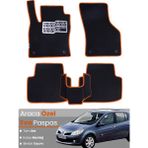 Guerrino Renault Clio 3 (2005-2011) Uyumlu Eva Paspas Tam Set–araca Özel,oto Paspas - Siyah - Turuncu