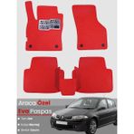 Guerrino Renault Megane 2 Hatchback (2002-2008) Uyumlu Eva Paspas Tam Set–oto Paspas,araca Özel - Kırmızı