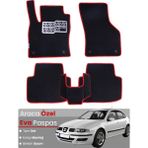 Guerrino Seat Leon 1m (1998-2004) Uyumlu Eva Paspas Tam Set–oto Paspas,araca Özel,kolay Montaj - Siyah - Kırmızı