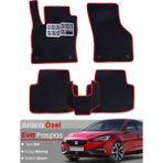 Guerrino Seat Leon Hybrid (2020-2024) Uyumlu Eva Paspas Tam Set–oto Paspas,araca Özel,kolay Montaj - Siyah - Kırmızı