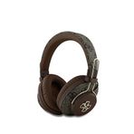 Guess 4g Desenli Metal Logo Kulak Üstü Bluetooth Kulaklık - Kahverengi