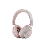 Guess 4g Desenli Metal Logo Kulak Üstü Bluetooth Kulaklık - Pembe