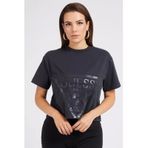Guess Adele Crop Kadın Siyah T-shirt