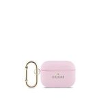 Guess Airpods Pro 3 Uyumlu Pu Pembe Deri Anahtarlıklı Kulaklık Kılıfı