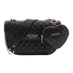 GUESS Askılı Çanta Omuz Çantası Atabey Convertible Xbody Flap Black Siyah