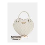 Guess Atabey Kalp Şekilli Kadın Beyaz Çapraz Çanta HWQG9894770-OFF