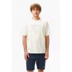 Guess Azha Erkek Beyaz Aktif Oversize Fit T-Shirt Z4bı02ı3z14-G018