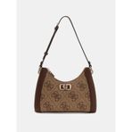 Guess Bayan Karnilla Logo Omuz Çantası, Kahverengi, One Size