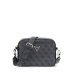 GUESS Bayan Meridian II Kamera Çantası Çanta, Kömür Logosu, One Size, Meridian II Kamera Çantası