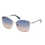 GUESS Bayan Women GU0014932W59 güneş gözlüğü, parlak soluk altın, Parlak Soluk Altın, 59