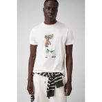 Guess Berry Erkek Aktif Regular Fit T-Shirt - Beyaz