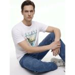 Guess Beyaz Erkek Regular Fit Baskılı T-Shirt M6GI49K3584-G018 Beyaz T-Shirt - XL