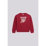 Guess Bg Store Kız Çocuk Bordo Baskılı Sweatshirt Truvakar Kol ile Rahat Comfort Kesim - 7 Yaş
