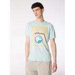 Guess Bisiklet Yaka Baskılı Krem Erkek T-Shirt M4GI57K9RM1F7PD_SS BSC BEACH CLUB T