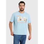 Guess Bisiklet Yaka Baskılı T-Shirt M4GI44KC6U1 - Mavi - XS