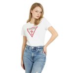 GUESS Bisiklet Yaka Beyaz Kadın T-Shirt W1YI1BI3Z14G011, S, 5003048480003