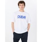 Guess Bisiklet Yaka Desenli Beyaz Erkek T-Shirt Ss Cn Guess Logo Tee