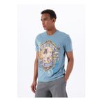 Guess Bisiklet Yaka Desenli Çok Renkli Erkek T-Shirt M5GI38KBW41F7IK SS BSC GUESS WORLD
