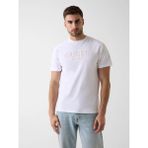 Guess Bisiklet Yaka Kısa Kollu Guess Logolu Nakışlı Erkek Beyaz T-Shirt M6YI41K4227-G011