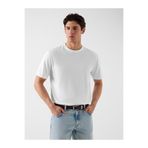 Guess Bisiklet Yaka Kısa Kollu Küçük Yamalı Pamuklu Modal Erkek Beyaz T-Shirt M6gı21k3053-G011