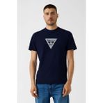Guess Bisiklet Yaka Kısa Kollu Orta Üçgen Hd Baskılı Erkek Lacivert T-Shirt M6YI40K4226-G7V2