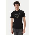 Guess Bisiklet Yaka Kısa Kollu Üçgen HD Çok Renkli Erkek Siyah T-shirt M6GI11K2992-JBLK
