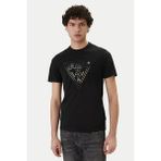 Guess Bisiklet Yaka Kısa Kollu Üçgen Logolu T-Shirt M6GI11K2992 - Siyah - XL