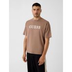 Guess Chris Erkek Aktif Oversize Fit T-Shirt - Bej - XL
