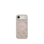 Guess Circle Classic Serisi iPhone 17 Air Yazı Logolu Magsafe Uyumlu Pembe Telefon Kılıfı