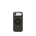 Guess Circle Classic Serisi iPhone 17 Air Yazı Logolu Magsafe Uyumlu Siyah Telefon Kılıfı