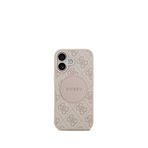 Guess Circle Classic Serisi iPhone 17 Yazı Logolu Magsafe Uyumlu Pembe Telefon Kılıfı